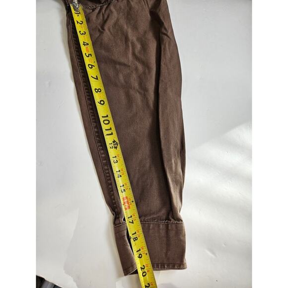 Cabelas Mens Heavy Long Sleeve Shirt Size L Brown Cargo Outdoor Gear - Picture 5 of 7